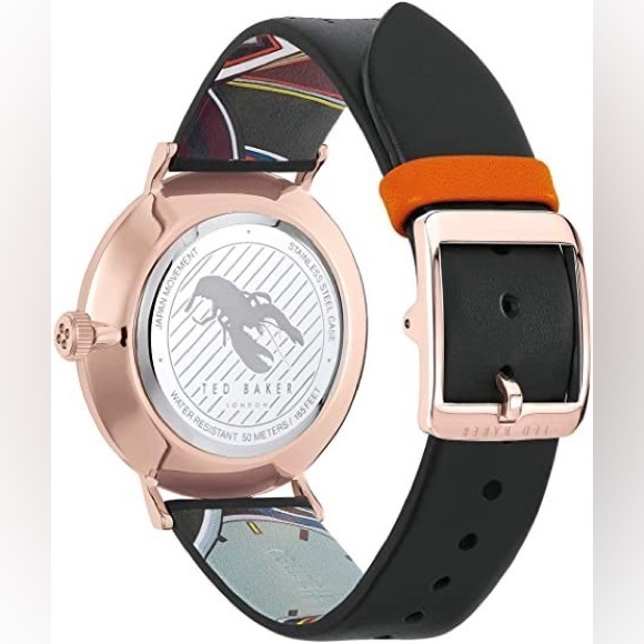 TED BAKER 41mm Mimosaa Men’s Watch in Black Leather Strap - Picture 3 of 14